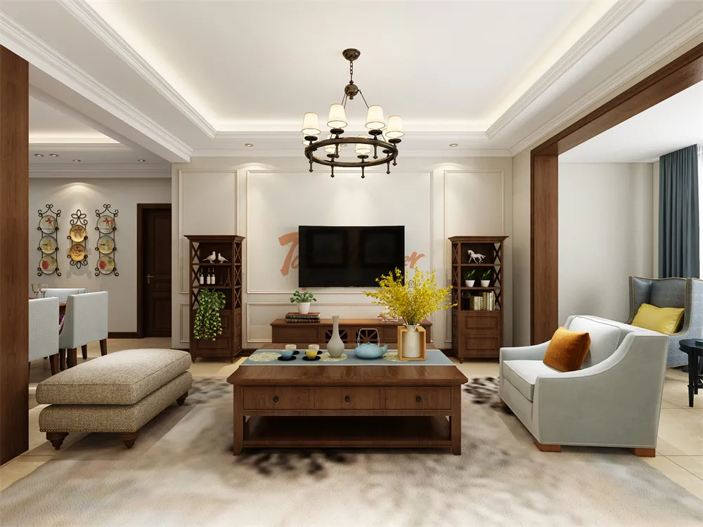 【鲁班装饰】双河湾120㎡新中式，浮世一梦