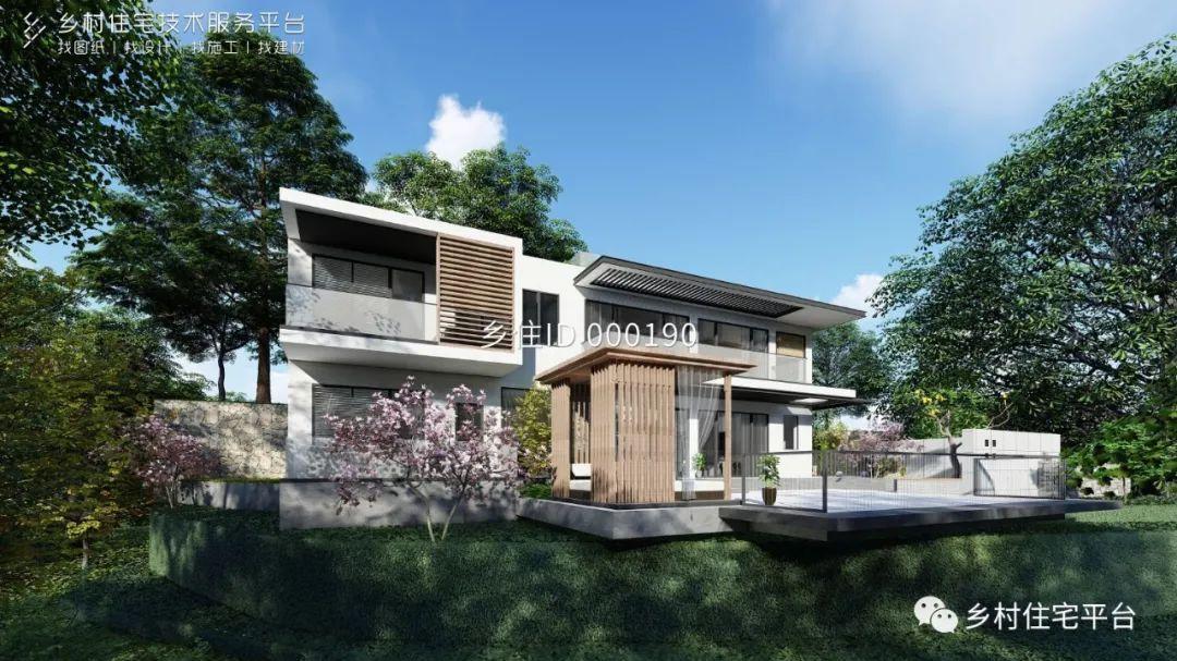 乡住免费图纸土建111万面宽26.3m进深12m安徽安庆二层现代别墅
