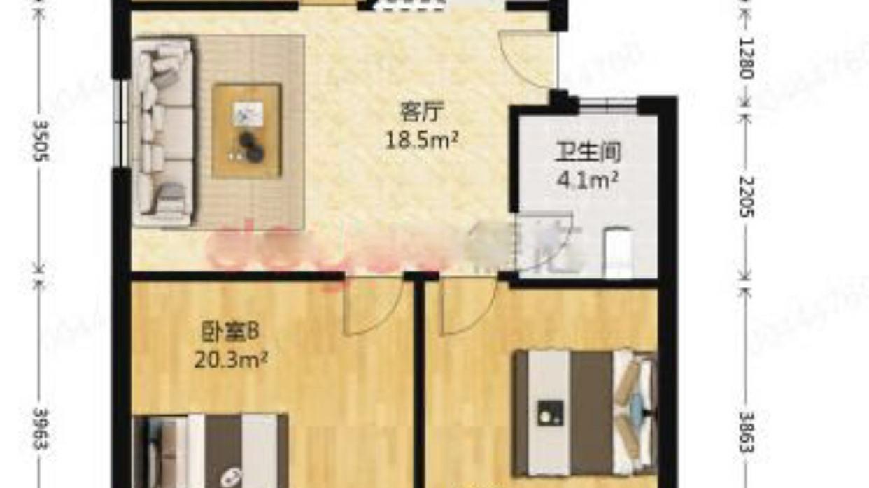 80平，小而清新ins风