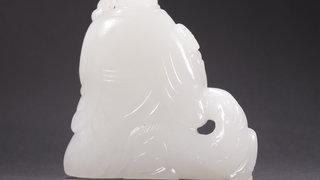 和田玉籽料|旧藏·和田玉籽料福禄寿星摆件