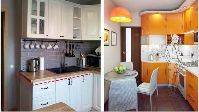 将边角打磨成弧形，厨房过道更宽敞，早知道我家橱柜就晚些定制