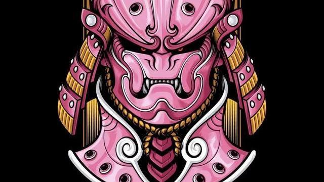 |武士铠甲风格龙珠反派角色头像插画