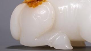 和田玉籽料|旧藏·和田玉籽料望子成龙摆件