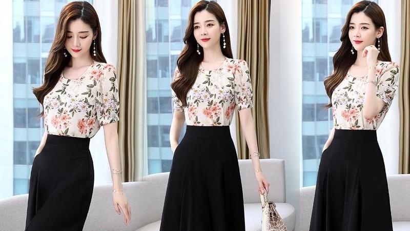 搭配中国风印花的真丝连衣裙，轻奢优雅显瘦，穿上高级又时髦
