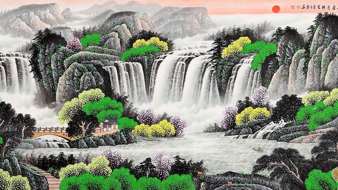 卧室床头挂山水画好吗