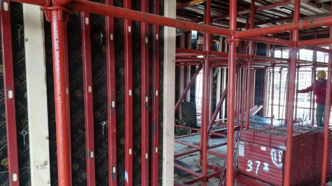 相较于传统模板支撑 新型剪力墙模板支撑加固体系优势显著