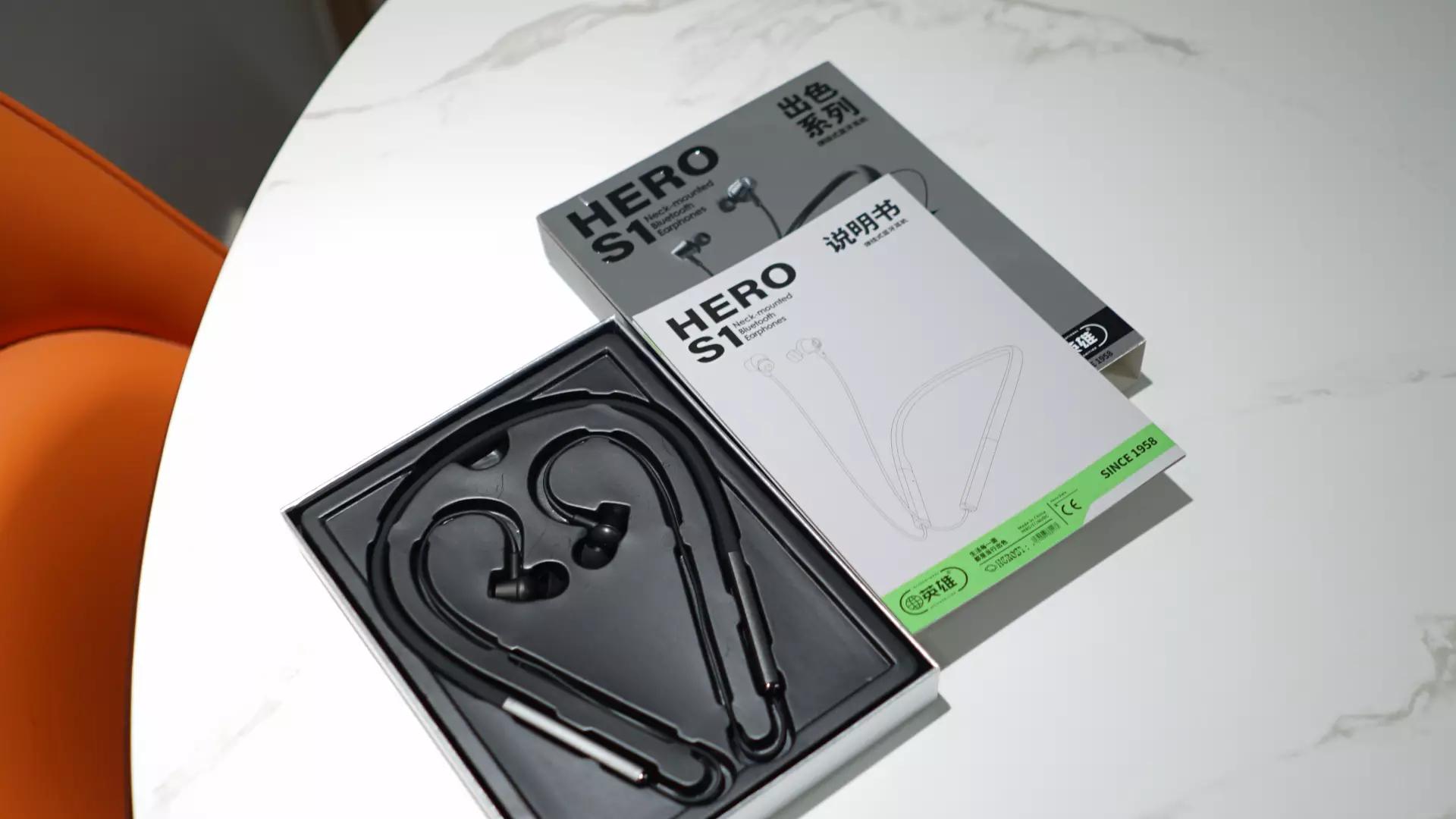 英雄HEROS1挂颈式蓝牙耳机：户外好声音