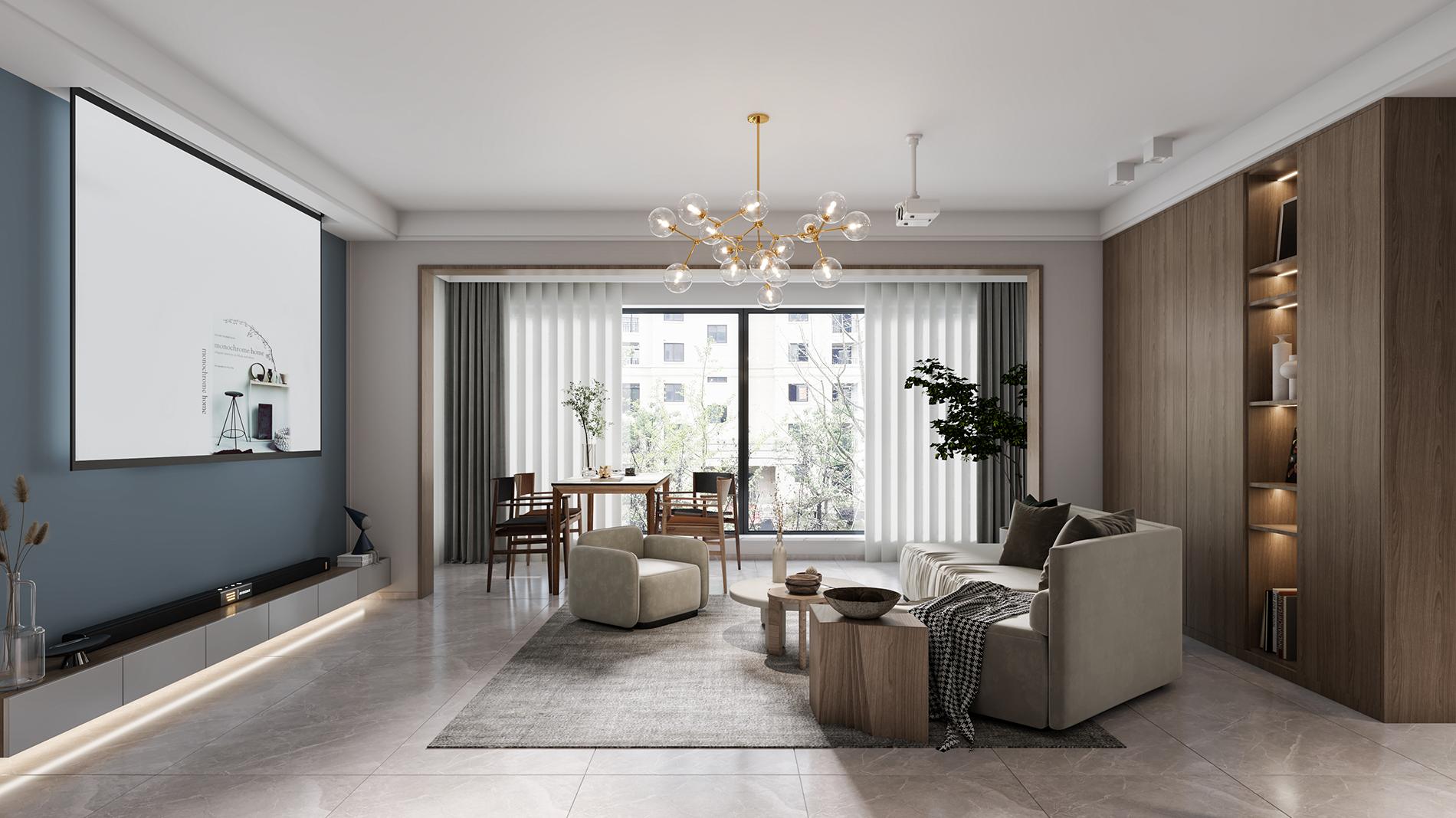 【鲁班装饰】光明璟宸123m2现代轻奢风格 熠熠生辉