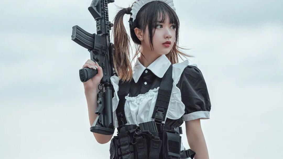 |cos：少女咖啡枪战斗女仆cos正片@北决