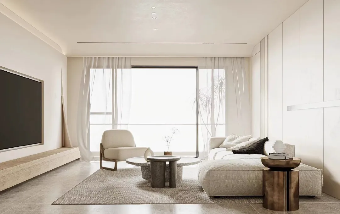 【鲁班装饰】实力锦云府117㎡极简侘寂风，享受空间氛围