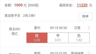 9.9竞彩推荐：精选老鱼实单6串1 基尔 VS 汉堡 内附胜平负 比分预测