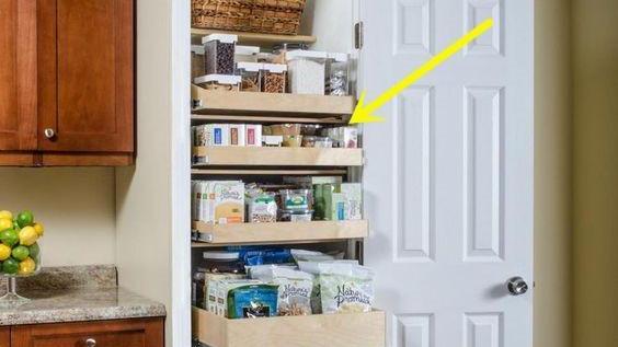 别再跟日韩主妇学厨房收纳了，橱柜末端藏个1储物间，这才实用