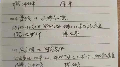|今日推荐四场扫盘分析：同路跟不同反！内部绝密小本本