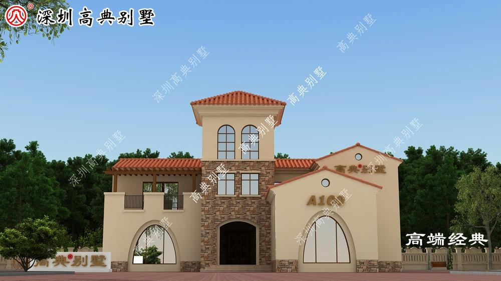 两层半欧式风格，玻璃金属护栏，简单又贵气