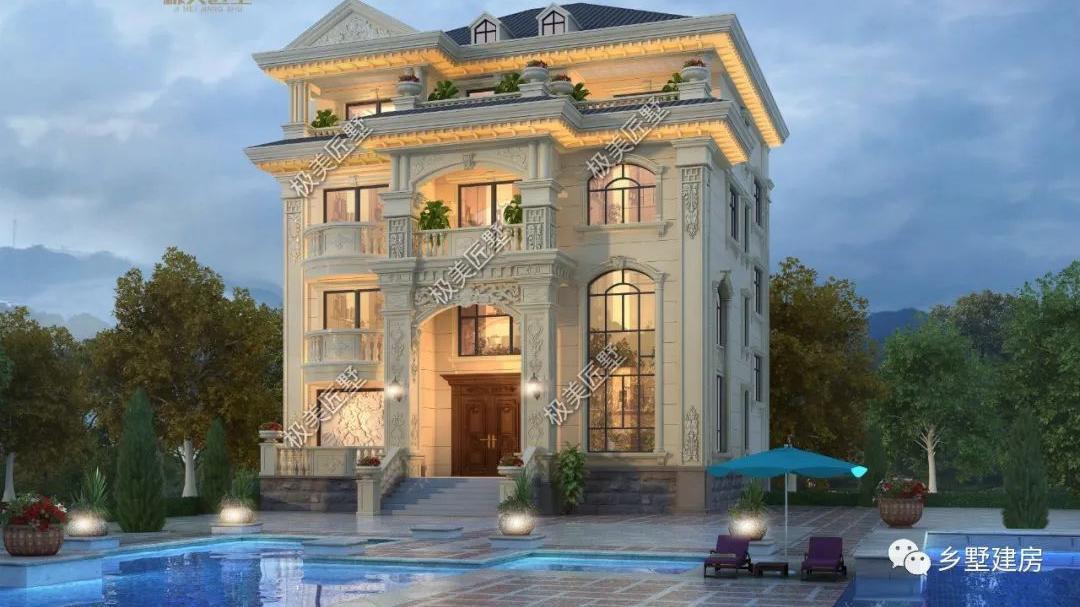 豪华欧式四层别墅，回乡建一栋，你的成功不言而喻