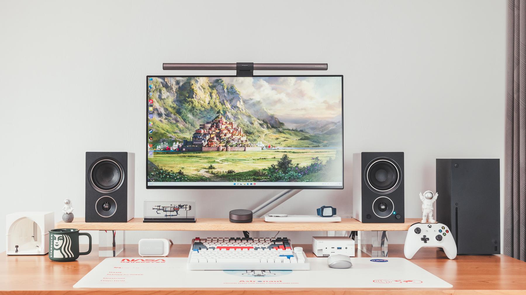 联想|木色+白色碰撞，轻度生产力+XBOX娱乐中心桌面搭建指南