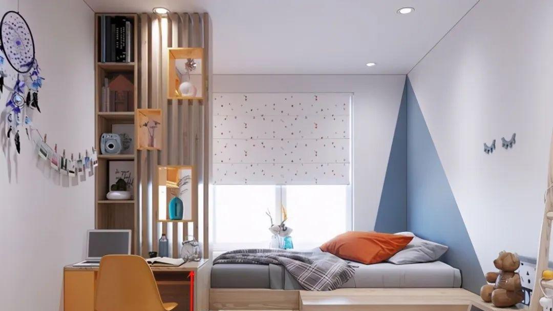 儿童房小坚决不买床是对的，榻榻米床抬高70㎡，所有功能一应俱全
