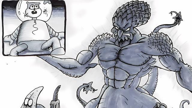 派大星|章鱼哥杀疯了！派大星不堪一击，痞老板为何保护邪恶海星