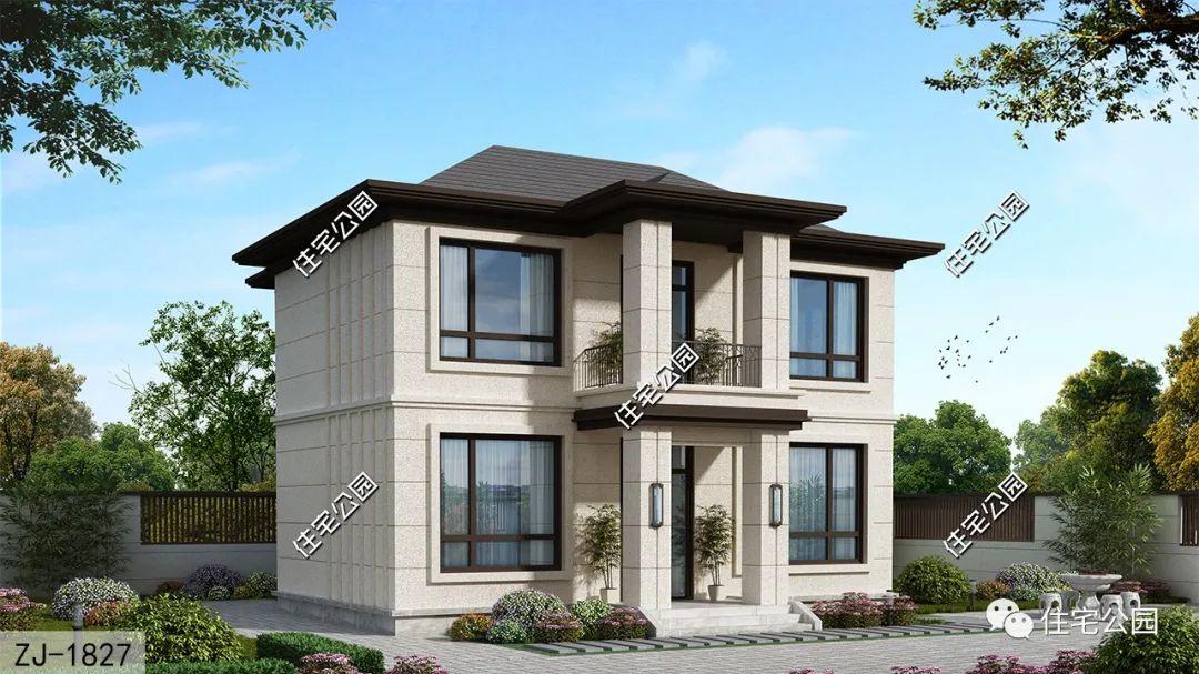 衣帽间+茶室+老人房，10×9米二层住宅，占地虽小，功能俱全