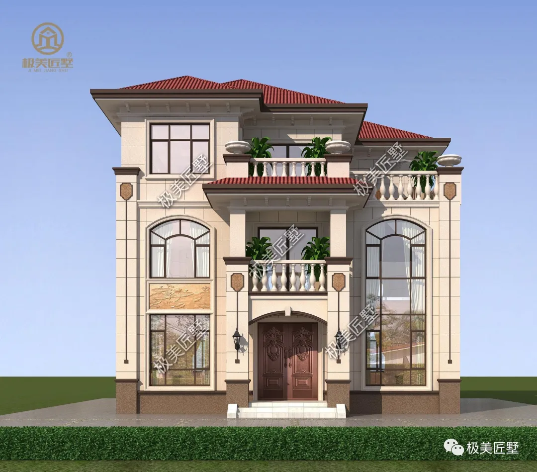 回老家建房，这款简欧风就可以参考，有负一层设计！