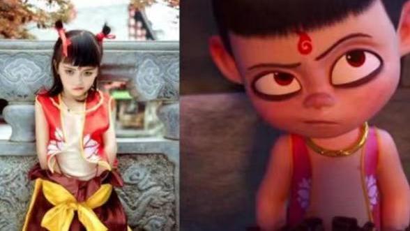 哪吒|7岁女孩COS哪吒成功爆火，表情相似度极高，网友：同等的叛逆期？