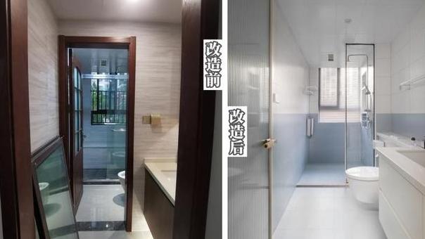 5.1㎡卫生间，太会布置了，5处拆改+5收纳技巧，简直是装修教科书