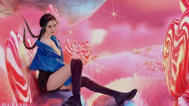 Angelababy|angelababy晒原相机自拍live照，回应此前被质疑的金克丝造型