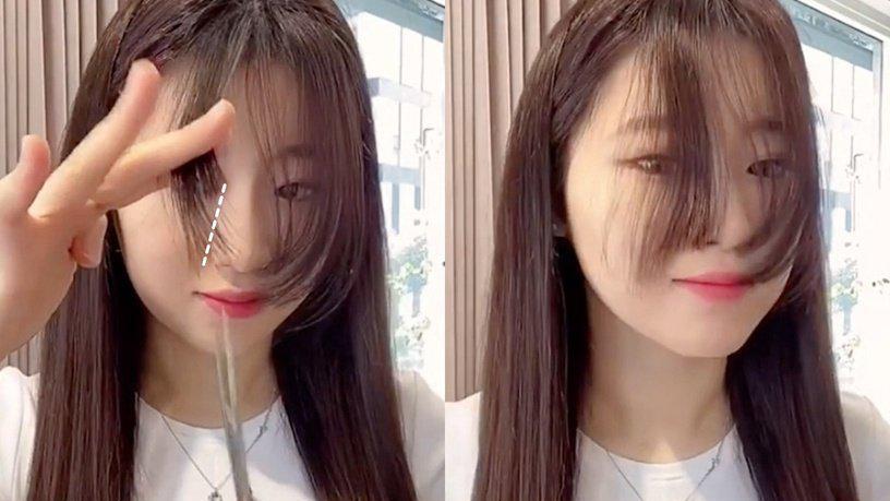 关晓彤|女明星也是“手残党”，关晓彤、金晨自己剪刘海都失败了，全靠颜值撑