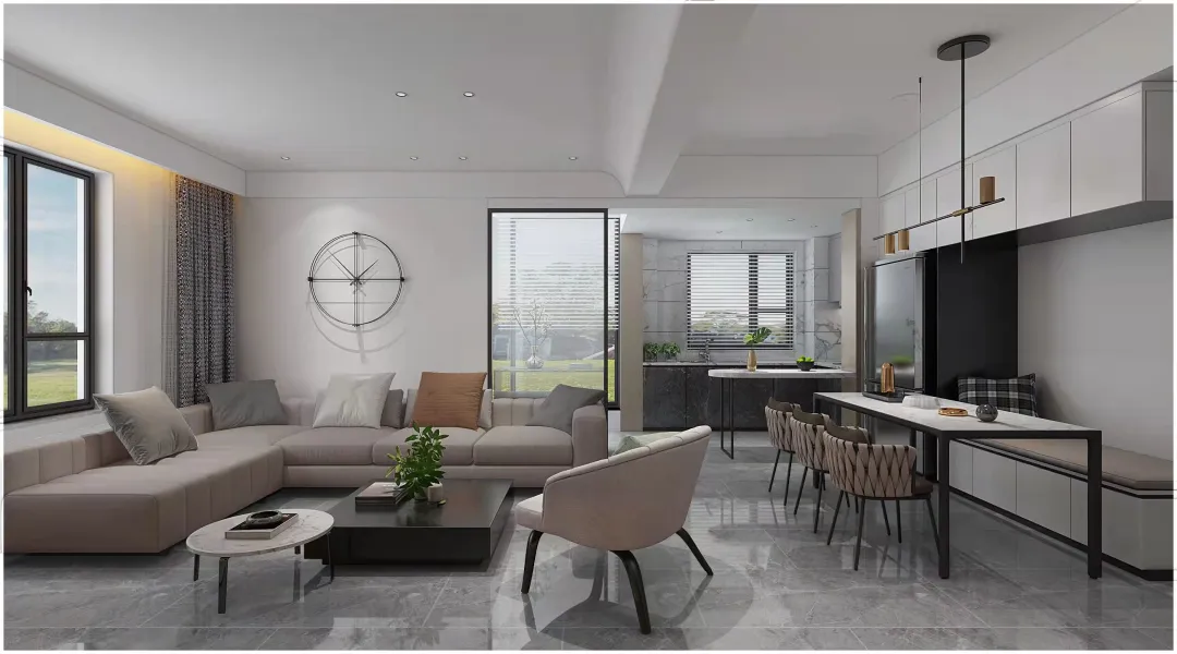 大理怡海蓝天90㎡现代简约风格，理想的家