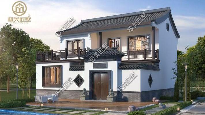 农村别墅怎么能少了庭院，12米面宽精致合院，你值得拥有