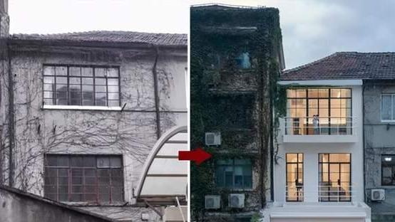 夫妻上海小区买下一整栋老楼，上下打通变豪宅，楼梯改造得很文艺