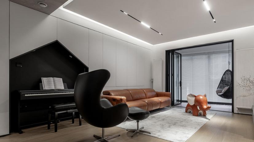 拒绝幼稚亲子宅，用黑白线条装饰空间，给孩子一个完美的家