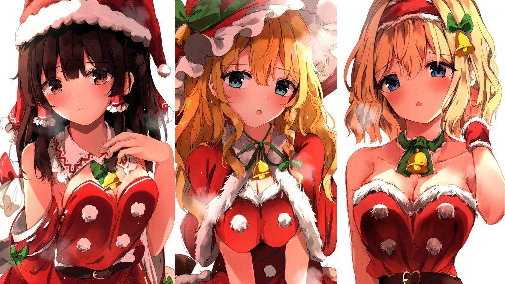 漫画|【P站画师】与巫女的悄悄话，日本画师しゃんぐりら的插画作品