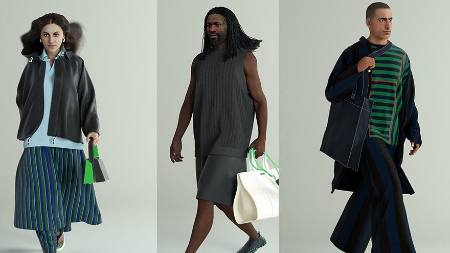 Sunnei 2022春夏男装系列，宽松廓形与经典条纹，休闲舒适撞色冲击
