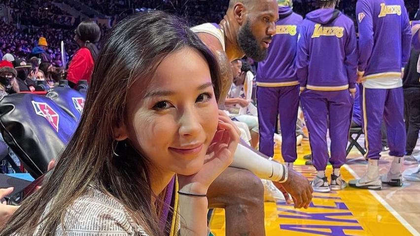 湖人队|詹姆斯56分之夜！场边美女球迷抢镜，这位置，有钱都不一定能买到