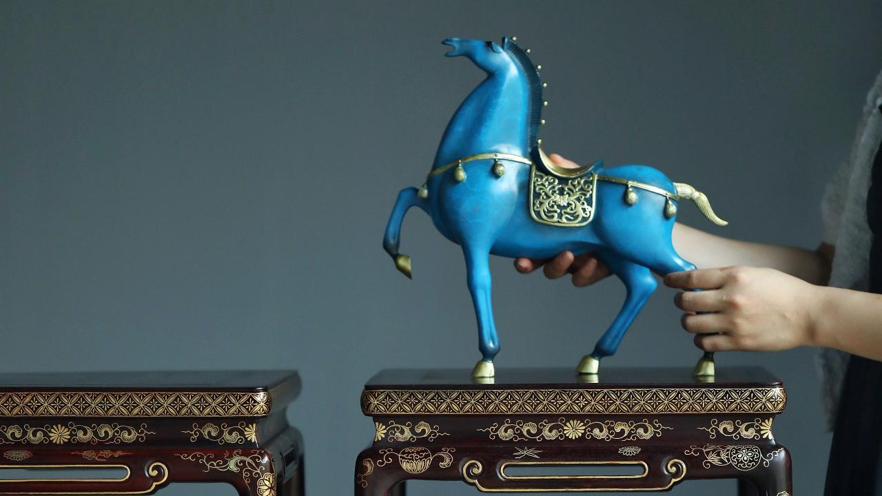 紫檀|闲情偶寄，华贵富丽，紫檀描金香几