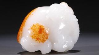 和田玉籽料|旧藏·和田玉籽料太平有象把件