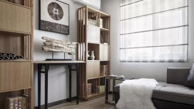 126㎡新中式，黑白水墨图案的挂画彰显中式品味~