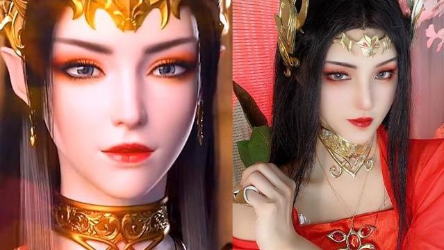 acgn漫评|一人cos8大国漫女神，千仞雪奉眠好还原，看到美杜莎不得不服！