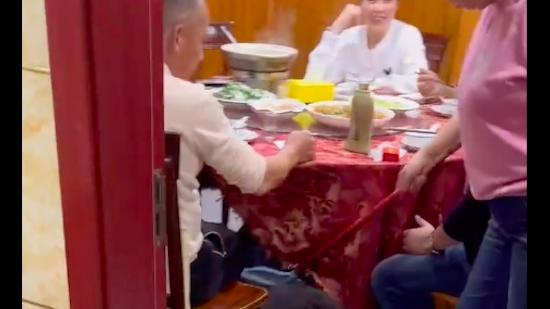 让泰迪去饭店招呼客人，它却每次都过去蹭吃蹭喝，都胖成一头猪了
