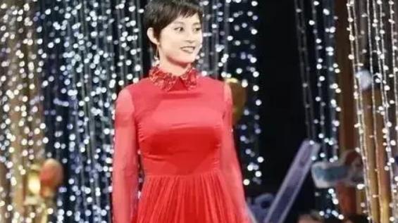 孙俪|孙俪走红毯真不讲究，穿红裙和背景快融为一体，造型保守略显呆板