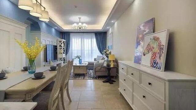 老公爆改90㎡二手房，电视墙的石膏线太漂亮，餐厅的小卡座很满意