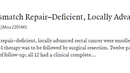 直肠癌|PD-1抑制剂新突破：12名直肠癌患者肿瘤全部清除！一针约7.3万