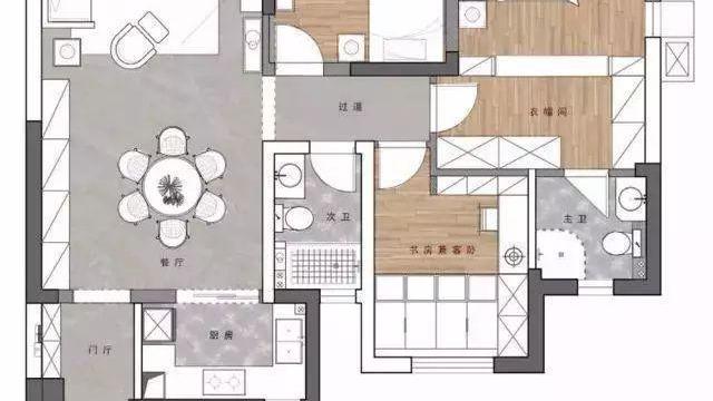 146㎡的四居新房装完，光定制就花了6万多，都说卫生间好看！