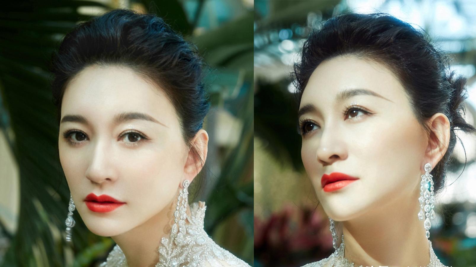 眼影 40+李小冉颜值惊艳真扛打，行走的打光板！Get妆容技巧，显白减龄。