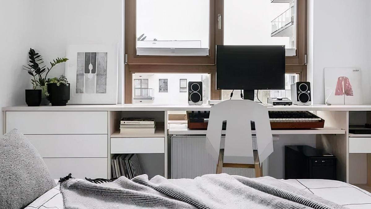 41平黑白灰调一室一厅设计，空间虽小居然不拥挤，真奇怪