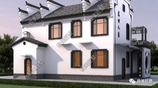 占地150平的中式风格别墅，造价实惠，退休老来闲适之所！