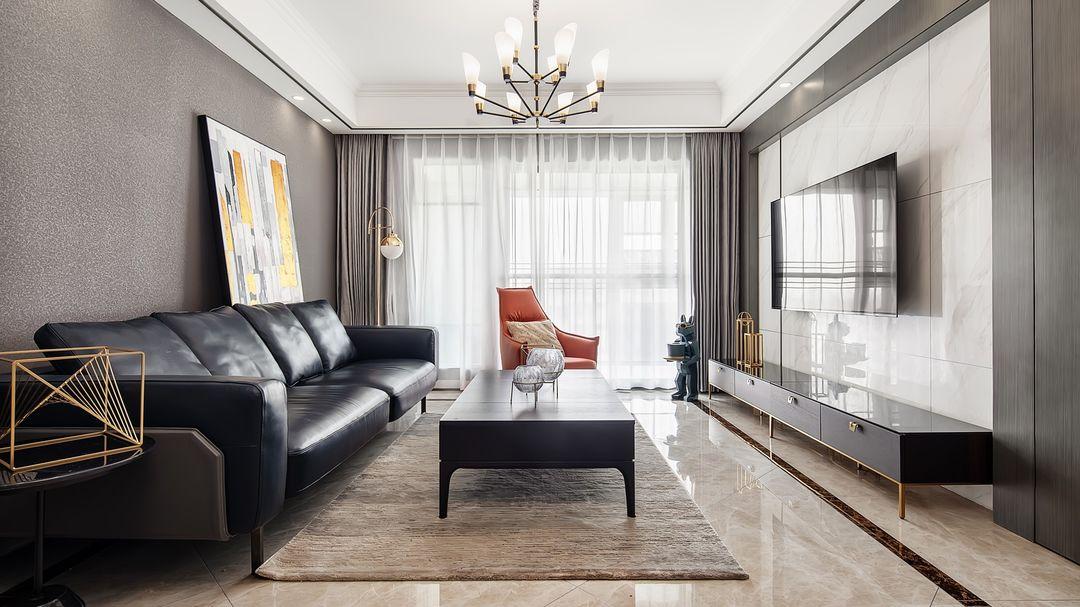 120平现代风之家，质感与色彩的碰撞，彰显现代雅居的魅力