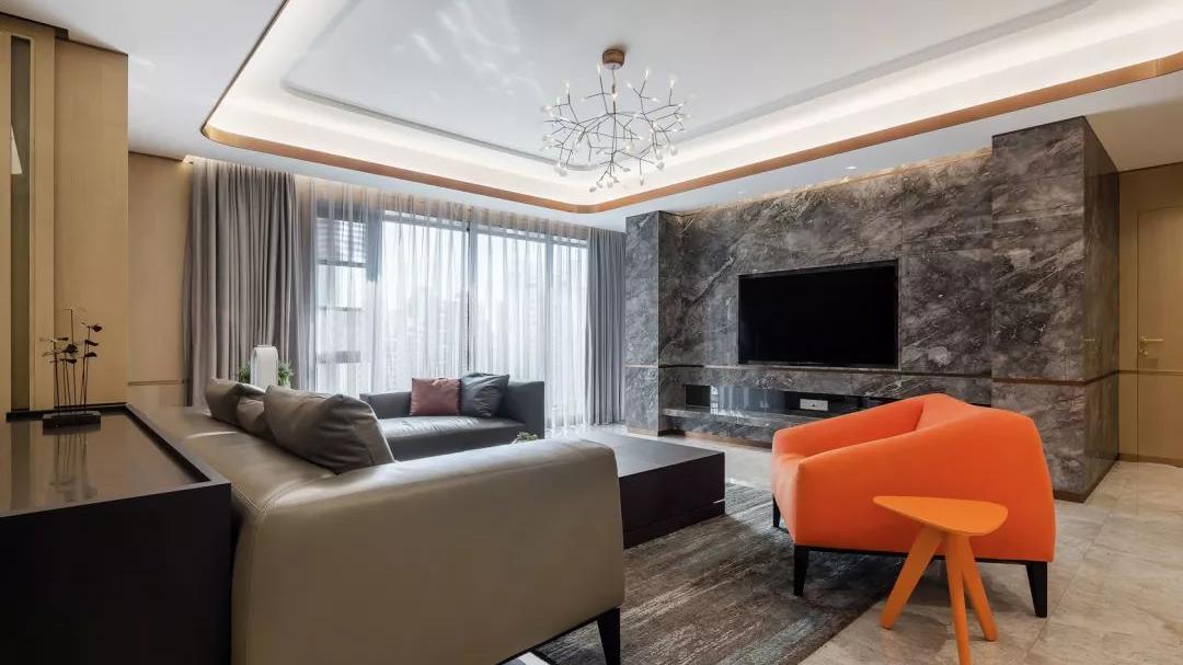 186平的轻奢风大宅，大气的横厅格局，亲戚都赖着不走了！