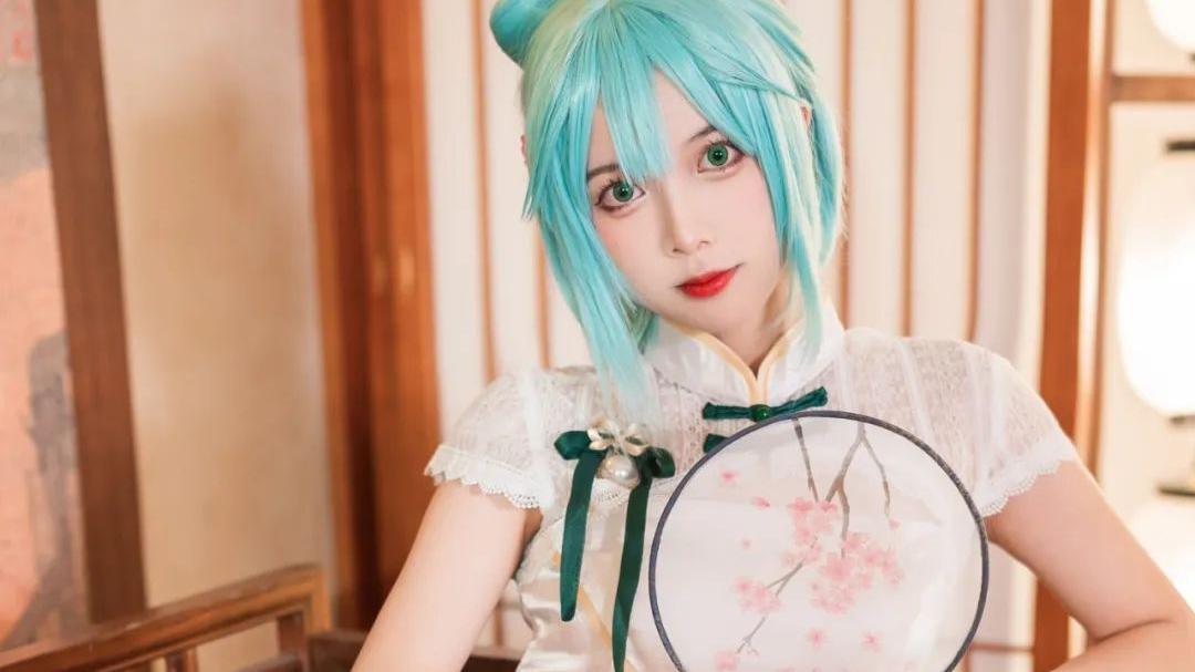 初音未来|cos：旗袍初音未来cos正片@挽希